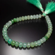 Load image into Gallery viewer, 8 inches, 7-7.5mm, Natural Green Australian Chrysoprase Faceted Rondelle Loose Gemstone Beads - Jalvi &amp; Co.