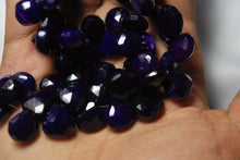 Load image into Gallery viewer, 8 Inches Aaa Dark Purple Chalcedony Faceted Heart Shape Briolettes 10-14mm - Jalvi &amp; Co.