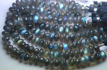 Load image into Gallery viewer, 8 Inches Natural Blue Flashy Labradorite Faceted Rondelles Size 8-9mm Aprx - Jalvi &amp; Co.