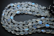 Load image into Gallery viewer, 8 Inches Strand, Finest Quality,Blue Flashy Rainbow Moonstone Smooth Polished Nuggets 8-11mm Large - Jalvi &amp; Co.