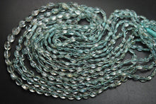 Load image into Gallery viewer, 8 Inches Strand, Natural Aquamarine Smooth Oval Shaped Beads 6-4.5mm - Jalvi &amp; Co.