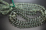 8 Inches Strand, Natural Green Amethyst Smooth Rondelles, 8-10mm