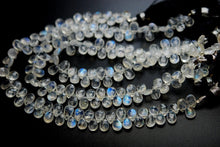 Load image into Gallery viewer, 8 Inches Strand,Blue Flashy Rainbow Moonstone Faceted Pear Shaped Briolettes, 6-8mm - Jalvi &amp; Co.