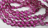 8 Inches Strand,Pink Rubellite Quartz Faceted Oval Shaped Briolettes, 7X9mm