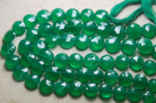 Load image into Gallery viewer, 8 Inches Strands,Green Onyx Faceted Coins Shape Briolettes, 12-13mm - Jalvi &amp; Co.