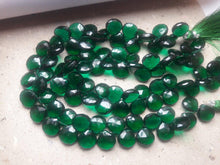 Load image into Gallery viewer, 8 Inches Strand,Super Finest,Rama Green Quartz Faceted Briolette Heart 11mm - Jalvi &amp; Co.