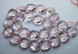 8 Inches Strand,Superb-Finest Quality,Rose Pink Quartz Faceted Cushion Shape Briolettes, 12mm Size,