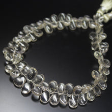 Load image into Gallery viewer, 8&quot; Natural Golden Rutile Quartz Smooth Pear Drop Briolette Beads 7-11mm - Jalvi &amp; Co.