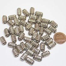 Load image into Gallery viewer, 8 Tube Spacer Bead Antique Silver Tone - Jalvi &amp; Co.