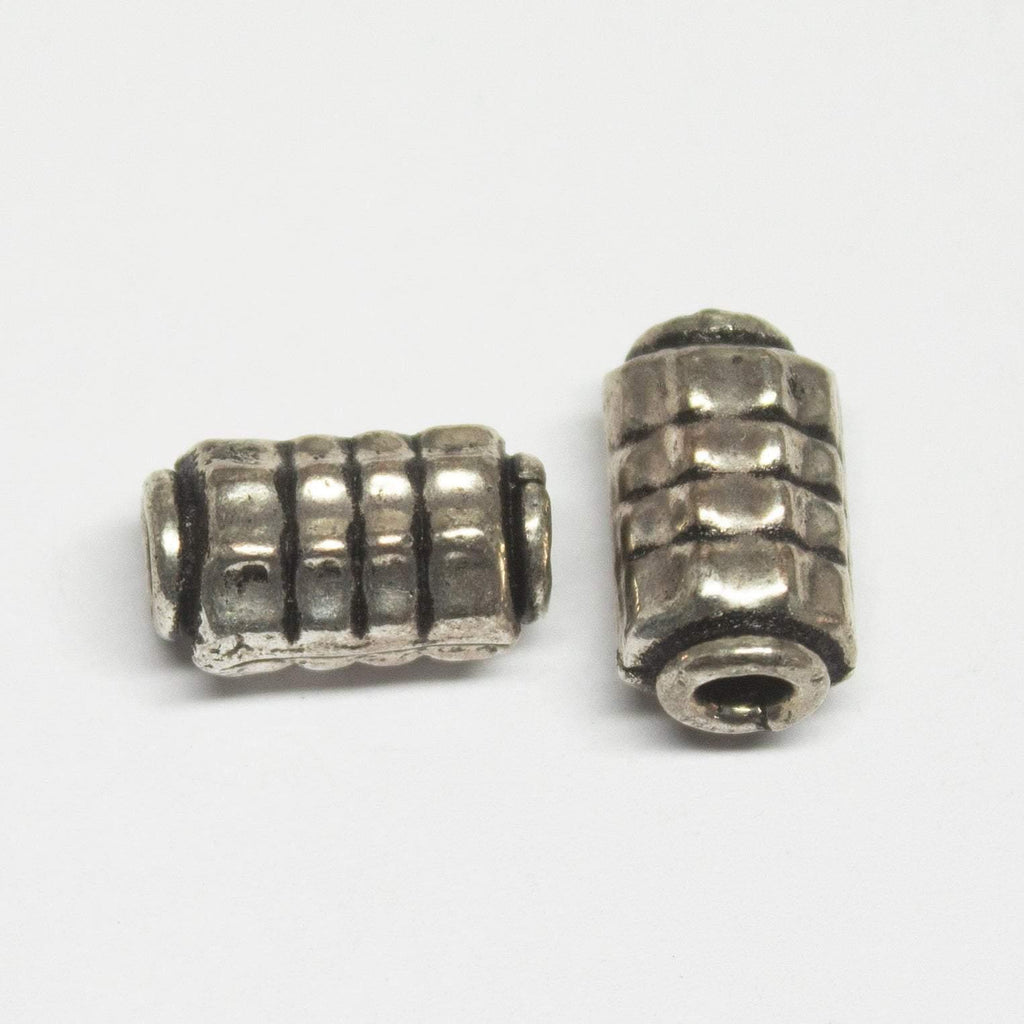 8 Tube Spacer Bead Antique Silver Tone - Jalvi & Co.