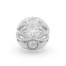 Load image into Gallery viewer, 8mm Diamond Cage Round Solid Gold Beads / Handmade Real Diamond Gold Beads / Real Diamond Spacer / Jewelry Making Essential FindingsSALE - Jalvi &amp; Co.