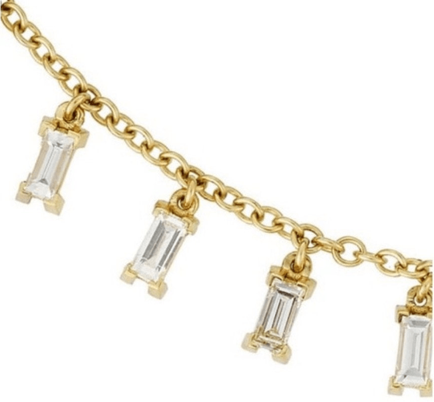 9 Baguette Charm Necklace - Jalvi & Co.