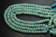 Load image into Gallery viewer, 9 Inch Strand, Natural Amazonite Faceted Rondelles, 7-7.5mm Size - Jalvi &amp; Co.