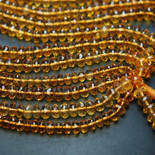 Load image into Gallery viewer, 9 Inch Strand, Natural Citrine Micro Faceted Rondelles, 6-7mm Size,Super Quality - Jalvi &amp; Co.