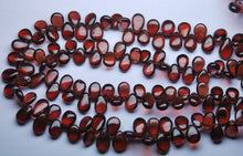 Load image into Gallery viewer, 9 Inch Strand, Super Finest -Aaa- Quality- Mozambique Garnet Best Quality Smooth Pear Briolettes, 6.5-8mm - Jalvi &amp; Co.