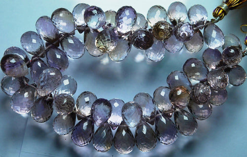 9 Inch Strand Superb Ametrine Faceted Extra Large Drops Shape Briolette's, 13-16mm Size - Jalvi & Co.