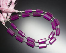 Load image into Gallery viewer, 9 inches, 14-16mm, Pink Jade Step Cut Tube Loose Gemstone Beads - Jalvi &amp; Co.