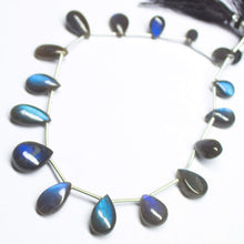 Load image into Gallery viewer, 9 inches, 16-23mm, Natural Blue Labradorite Smooth Pear Drops Briolette Gemstone Beads - Jalvi &amp; Co.