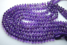 Load image into Gallery viewer, 9 Inches, Finest Quality, Purple Natural African Amethyst Faceted Rondelles, 6.5-7mm - Jalvi &amp; Co.