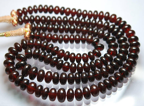 917 Carats, 2X18 Inch Strands,Super Aaa Quality,Large Hessonite Garnet Smooth Rondelles, 8.5-13mm - Jalvi & Co.