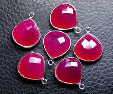 Load image into Gallery viewer, 92.5 Sterling Silver,Pink Chalcedony Faceted Heart Shape Pendant, 5 Piece Of 18mm - Jalvi &amp; Co.