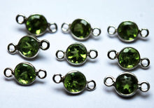 Load image into Gallery viewer, 925 Sterling Silver, Natural Peridot Faceted Coins Shape Connector, 5 Piece Of 12mm - Jalvi &amp; Co.