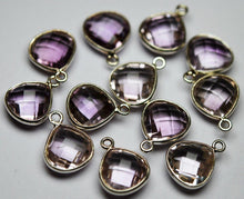 Load image into Gallery viewer, 925 Sterling Silver, Natural Pink Amethyst Faceted Heart Shape Connector, 3 Piece Of 14mm - Jalvi &amp; Co.