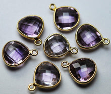 Load image into Gallery viewer, 925 Sterling Silver, Natural Pink Amethyst Faceted Heart Shape Connector, 4 Piece Of 14mm - Jalvi &amp; Co.