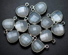 Load image into Gallery viewer, 925 Sterling Silver, Natural White Moonstone Faceted Heart Shape Pendent, 2 Piece Of 16mm Approx. - Jalvi &amp; Co.