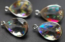 Load image into Gallery viewer, 925 Sterling Silver Rainbow Quartz Faceted Pear Shape Pendant, 2 Piece Of 20mm - Jalvi &amp; Co.