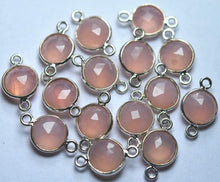 Load image into Gallery viewer, 925 Sterling Silver, Rose Chalcedony Faceted Coins Shape Connectors, 20 Piece Of 16mm - Jalvi &amp; Co.