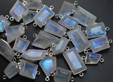 Load image into Gallery viewer, 925 Sterling Silver,Rainbow Moonstone Faceted Slice Shape Pendant, 5 Piece Of 18-20mm - Jalvi &amp; Co.