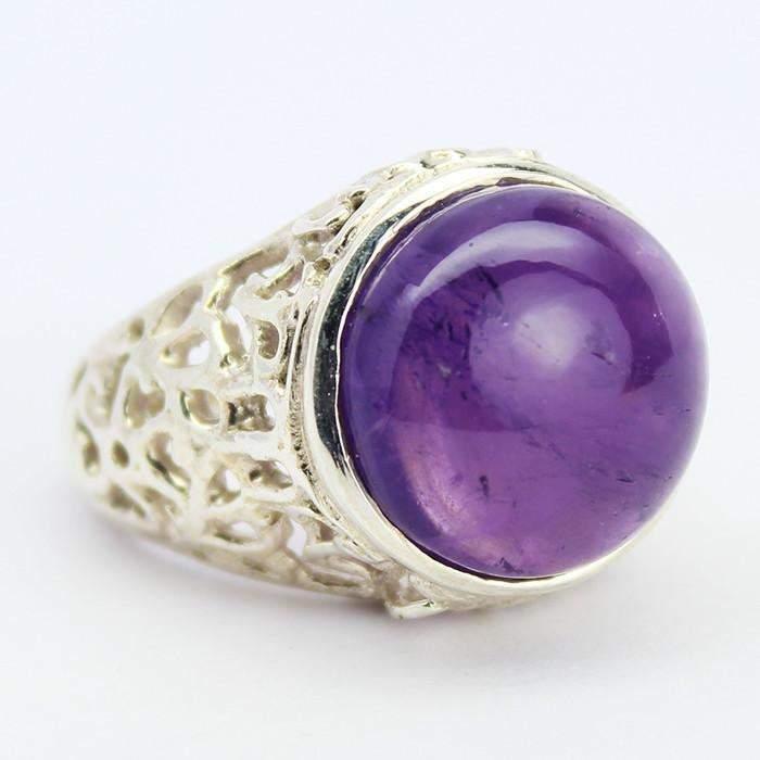 9g, Handmade Natural Purple Amethyst Designer 925 Sterling Silver Ring, Amethyst Ring - Jalvi & Co.