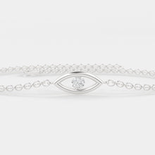 Load image into Gallery viewer, Diamond Bracelet / Evil Eye Diamond Bracelet in 14k Gold / Good Luck Charm Bracelet / Friendship Bracelet / Protection Charm / Charm Jewelry - Jalvi &amp; Co.