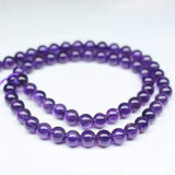 AAA Grade Purple Amethyst Smooth Round Ball Loose Gemstone Beads Strand 16