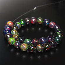 Load image into Gallery viewer, AAA+ Quality Black Opal, Natural Fire Opal Smooth Round Sphere Ball Beads, 8mm, 5pc - Jalvi &amp; Co.