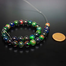 Load image into Gallery viewer, AAA+ Quality Black Opal, Natural Fire Opal Smooth Round Sphere Ball Beads, 8mm, 7pc - Jalvi &amp; Co.