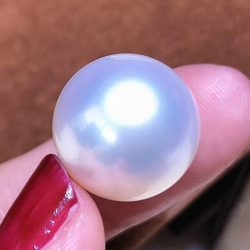 AAA+ Quality South Seawater White Pearl, Natural Seawater White Pearl Smooth Round Sphere Ball, 16.1mm, 1pc - Jalvi & Co.