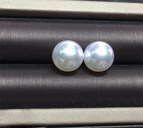 AAA+ Quality South Seawater White Pearl, Natural South Seawater White Pearl Smooth Round Sphere Ball, 11.2mm, 2pc - Jalvi & Co.