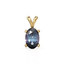 Load image into Gallery viewer, Alexandrite Charm, 18k Solid Gold Charm, Handmade Gold Charm, Bicolor Alexandrite Gemstone Pendant Necklace, June Birthstone Charm - Jalvi &amp; Co.