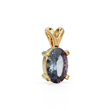Load image into Gallery viewer, Alexandrite Charm, 18k Solid Gold Charm, Handmade Gold Charm, Bicolor Alexandrite Gemstone Pendant Necklace, June Birthstone Charm - Jalvi &amp; Co.