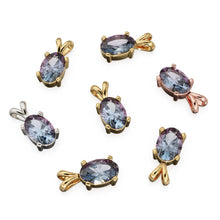 Load image into Gallery viewer, Alexandrite Charm, 18k Solid Gold Charm, Handmade Gold Charm, Bicolor Alexandrite Gemstone Pendant Necklace, June Birthstone Charm - Jalvi &amp; Co.