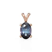 Load image into Gallery viewer, Alexandrite Charm, 18k Solid Gold Charm, Handmade Gold Charm, Bicolor Alexandrite Gemstone Pendant Necklace, June Birthstone Charm - Jalvi &amp; Co.