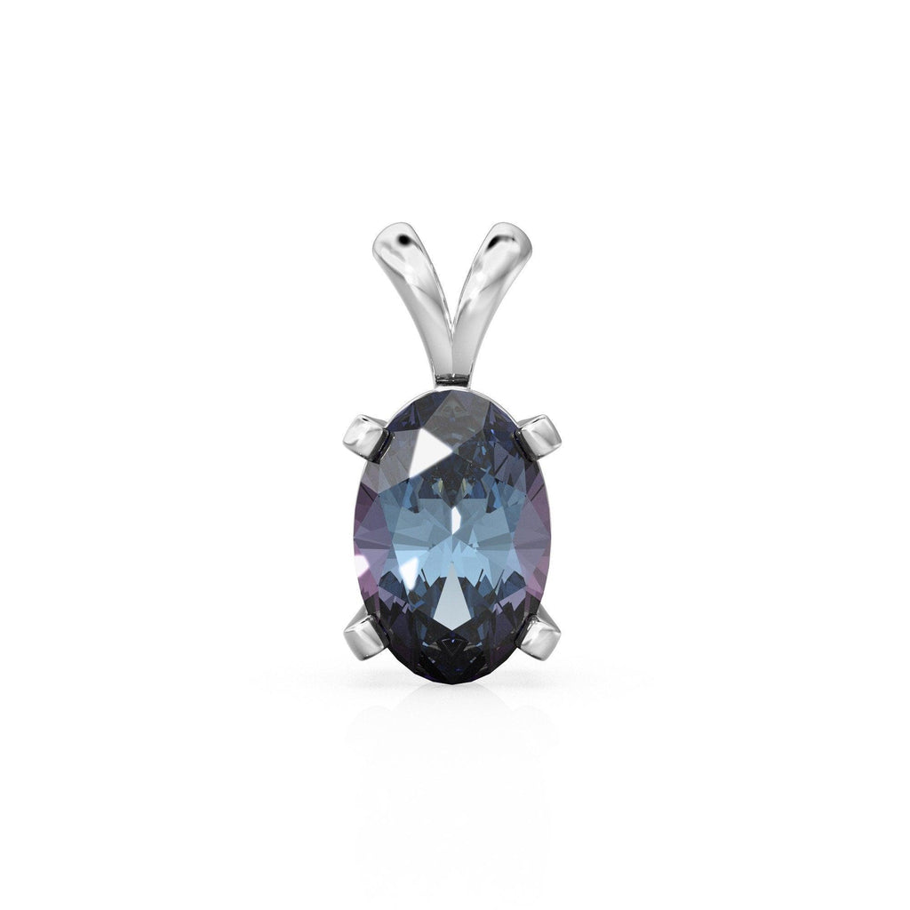 Alexandrite Charm, 18k Solid Gold Charm, Handmade Gold Charm, Bicolor Alexandrite Gemstone Pendant Necklace, June Birthstone Charm - Jalvi & Co.