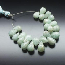 Load image into Gallery viewer, Amazonite Faceted Tear drop Briolette Loose Gemstone Beads Strand 24pc 9mm 11mm - Jalvi &amp; Co.