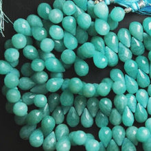Load image into Gallery viewer, Amazonite Faceted Tear drop Briolette Loose Gemstone Beads Strand 30pc 10mm 12mm - Jalvi &amp; Co.