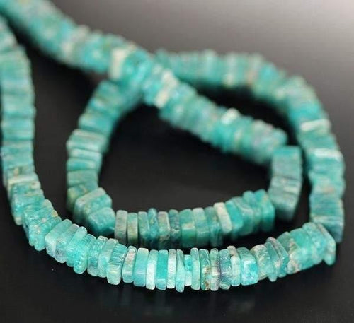 Amazonite Smooth Heishi Cube Square Gemstone Loose Bead Strand 5mm 6mm 15