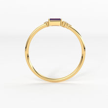 Load image into Gallery viewer, Amethyst Ring / Amethyst Engagement Ring / Solid Rose Gold Diamond Amethyst Ring / February Birthstone Ring / Rose Gold Amethyst Ring - Jalvi &amp; Co.