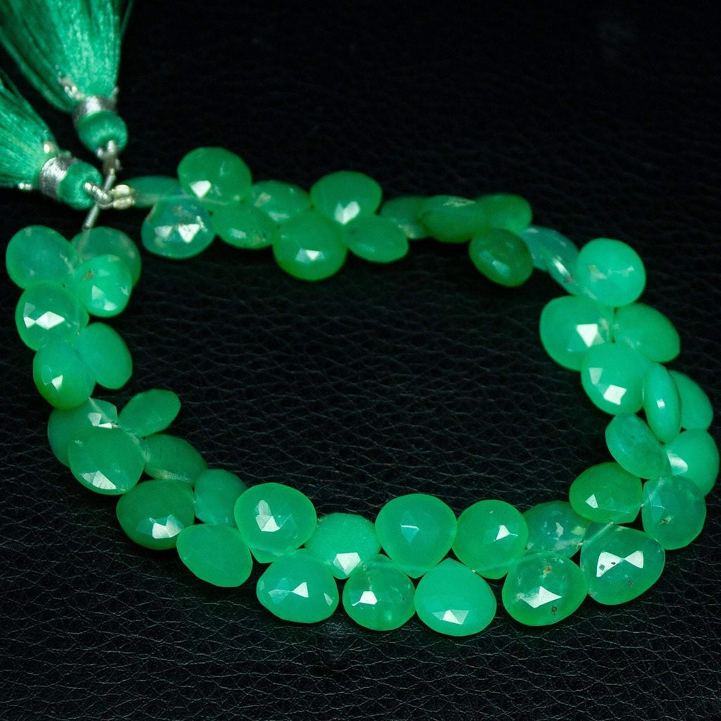 Apple Australian Chrysoprase Faceted Heart Drop Loose Gemstone Beads 4" 8mm 10mm - Jalvi & Co.