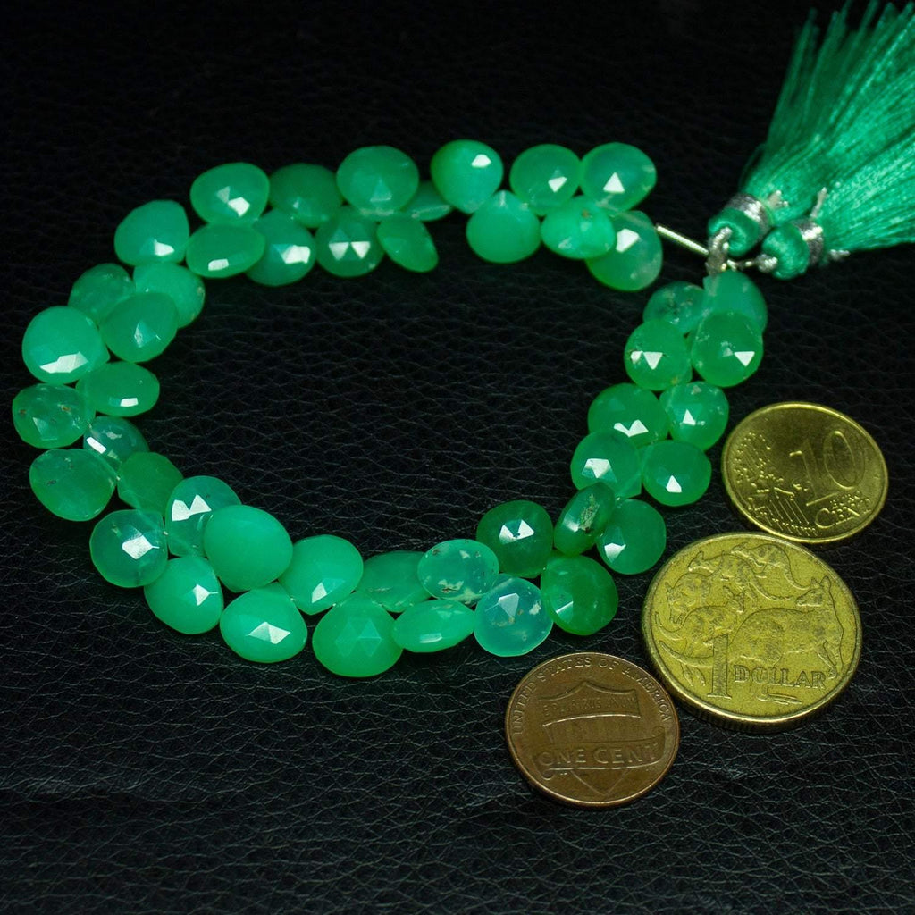 Apple Australian Chrysoprase Faceted Heart Drop Loose Gemstone Beads 4" 8mm 10mm - Jalvi & Co.